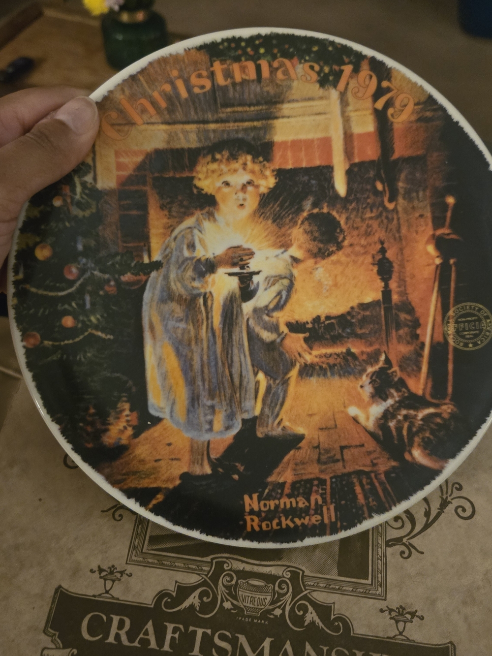 Christmas 1979 Decorative Plate - Norman Rockwell Illustration
